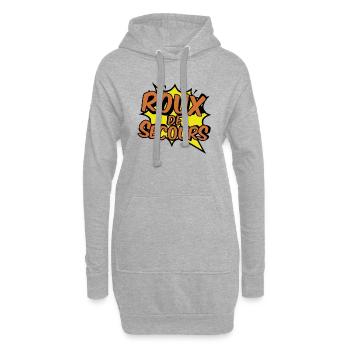 ROUX DE SECOURS COMIC STYLE - Sweat-shirt à capuche long Femme - gris chiné - Devant