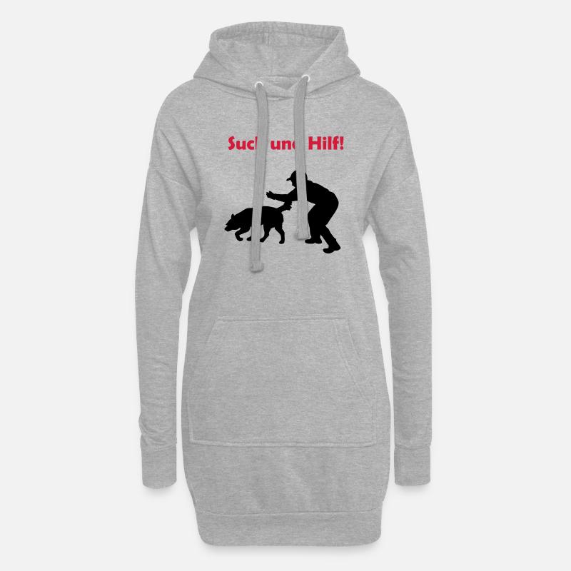 such_und_hilf_cb - Hoodie-Kleid - Grau meliert