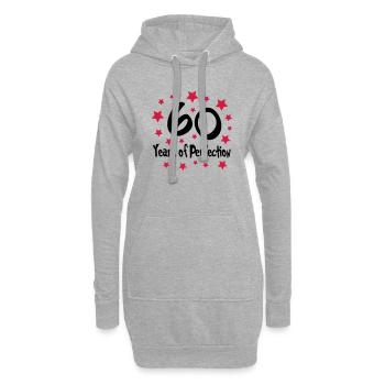 perfection_60 - Sweat-shirt à capuche long Femme - gris chiné - Devant