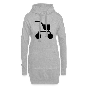 rollatoren symbol - Hoodie-Kleid - Grau meliert - Vorne
