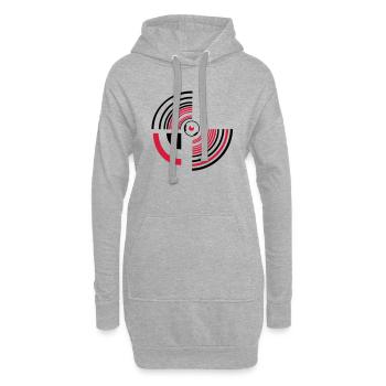 circle - Hoodie-Kleid - Grau meliert - Vorne