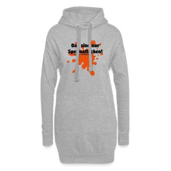 Spermaflecken - Hoodie-Kleid - Grau meliert - Vorne
