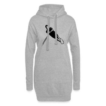 ski nautique - Sweat-shirt à capuche long Femme - gris chiné - Devant