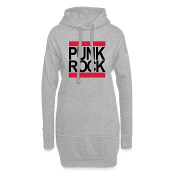 punkrock - Hoodie-Kleid - Grau meliert - Vorne