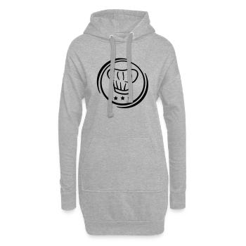kochmuetze_1__f1 - Hoodie Dress - heather grey - Front