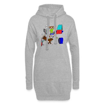 Hopp! - Hoodie-Kleid - Grau meliert - Vorne
