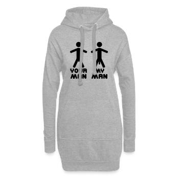 Your My Man - Hoodie-Kleid - Grau meliert - Vorne