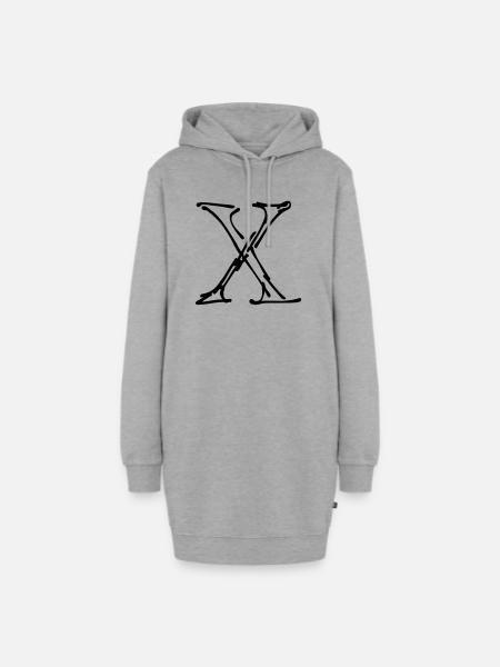 X Sketch - Hoodie-Kleid - Grau meliert