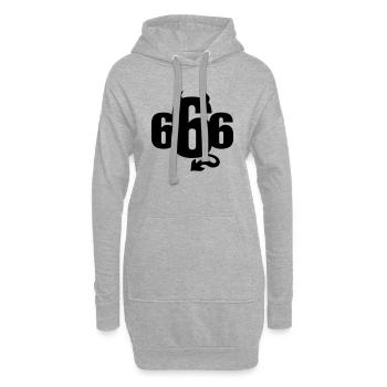 666 - Hoodie-Kleid - Grau meliert - Vorne