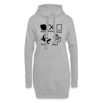 sspes03 - Hoodie-Kleid - Grau meliert - Vorne