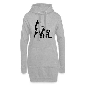 drinking_hard__f1 - Hoodie-Kleid - Grau meliert - Vorne