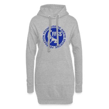 citation federation sieste sportive sexe francaise - Sweat-shirt à capuche long Femme - gris chiné - Devant