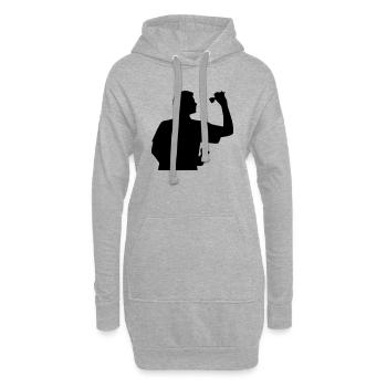 Jeu de fléchettes - Sweat-shirt à capuche long Femme - gris chiné - Devant