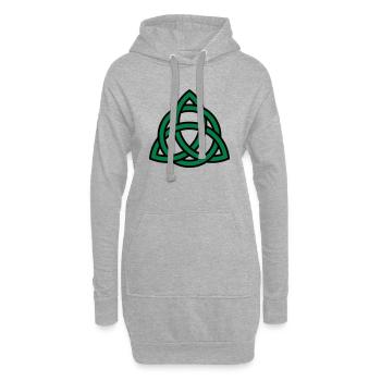 Celtic knot - Hoodie-Kleid - Grau meliert - Vorne