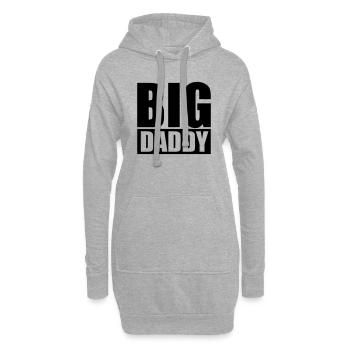 Logo du père père Big Daddy père héros de la journ - Sweat-shirt à capuche long Femme - gris chiné - Devant