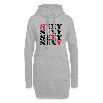 Sexy - Hoodie-Kleid - Grau meliert - Vorne