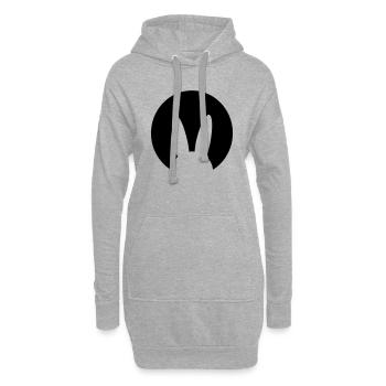 Lièvre - Sweat-shirt à capuche long Femme - gris chiné - Devant
