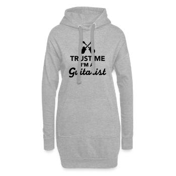Trust me I'm a guitarist - Sweat-shirt à capuche long Femme - gris chiné - Devant