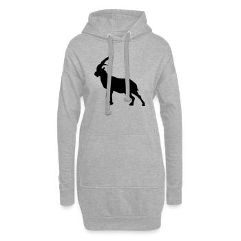 steinbock steinbock silhouette tier berg - Hoodie-Kleid - Grau meliert - Vorne