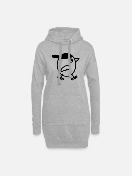 Inliner - Inline skaten - Hoodie-Kleid - Grau meliert