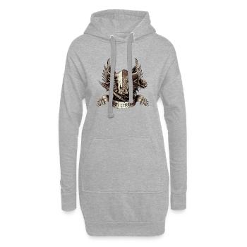 Anti Corrida II - Sweat-shirt à capuche long Femme - gris chiné - Devant