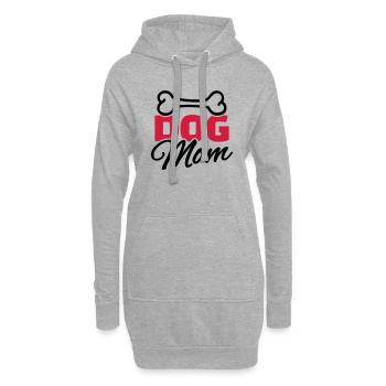 Dog Mom - Sweat-shirt à capuche long Femme - gris chiné - Devant