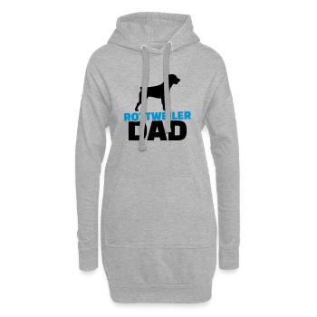 Rottweiler - Hoodie-Kleid - Grau meliert - Vorne