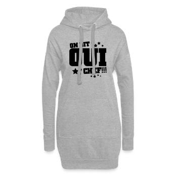 On dit oui chef - Sweat-shirt à capuche long Femme - gris chiné - Devant