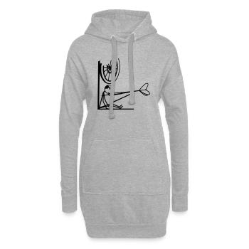 Mord mit Dartpfeil, Krimi, Tatort - Hoodie-Kleid - Grau meliert - Vorne