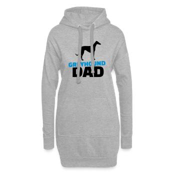 Windhund - Hoodie-Kleid - Grau meliert - Vorne