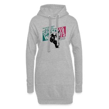 Moto-GP Racing - Hoodie-Kleid - Grau meliert - Vorne