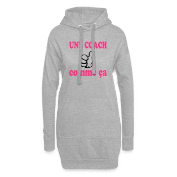 Une coach comme ça - Hoodie-Kleid - Grau meliert - Vorne