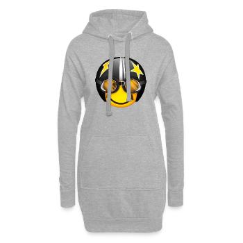 Smiley Racer Helmet - Hoodie-Kleid - Grau meliert - Vorne