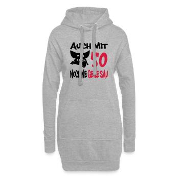 Geburstag Geile Sau Alter 50 Birthday Geschenk - Hoodie-Kleid - Grau meliert - Vorne
