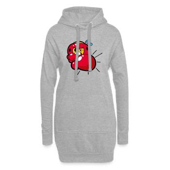 Smiley Boxing - Hoodie-Kleid - Grau meliert - Vorne