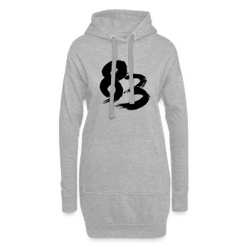 83 design zahl - z14 - Hoodie-Kleid - Grau meliert - Vorne