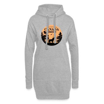 Canada - Wolf - Hoodie-Kleid - Grau meliert - Vorne