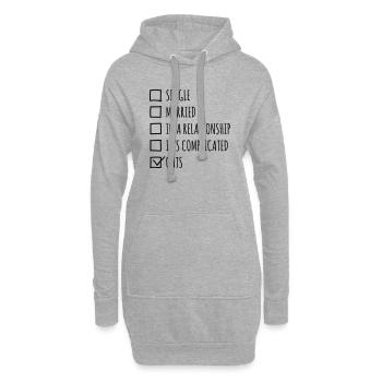 Single Married... Cats - Sweat-shirt à capuche long Femme - gris chiné - Devant