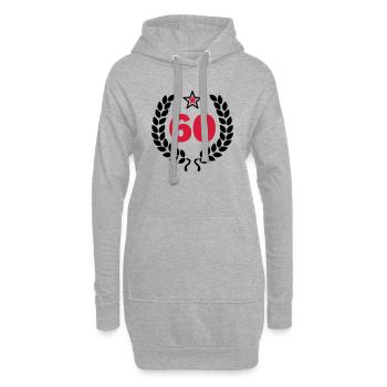 60 - Sechzig - Birthday - runder Geburtstag - Hoodie-Kleid - Grau meliert - Vorne