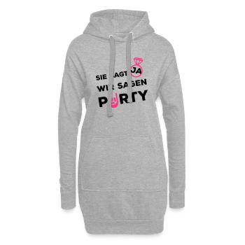 sie sagt ja wir party ring - Hoodie-Kleid - Grau meliert - Vorne