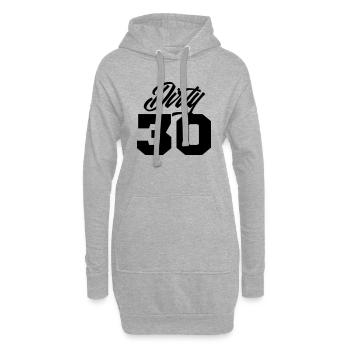 dirty 30 geburtstag - Hoodie-Kleid - Grau meliert - Vorne
