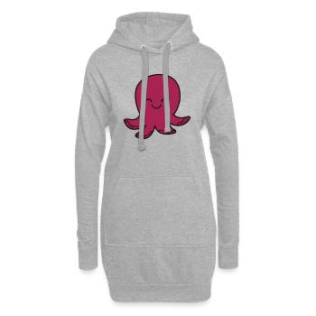 oktopus_002 - Hoodie Dress - heather grey - Front