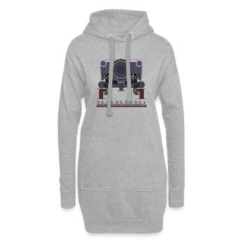 Steel Vengeance Achterbahnzug - Hoodie-Kleid - Grau meliert - Vorne