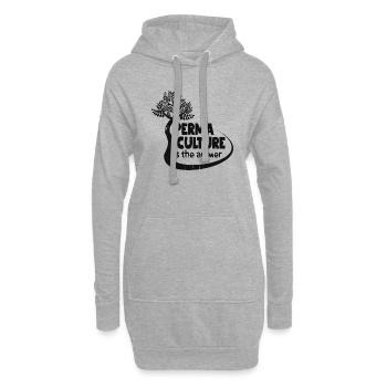 La permaculture est la réponse - Sweat-shirt à capuche long Femme - gris chiné - Devant