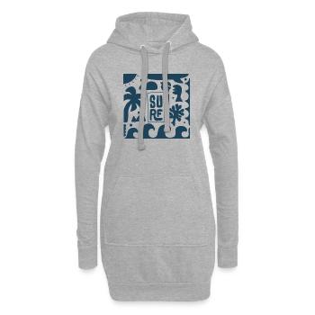 Surf - Hoodie Dress - heather grey - Front