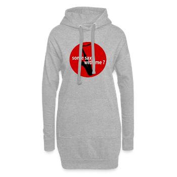 Some sax with me? - Hoodie-Kleid - Grau meliert - Vorne