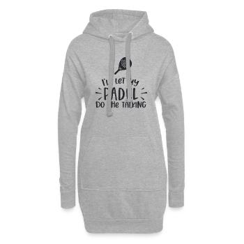ill let my padel do the talking - Padel tennis - Hoodie-Kleid - Grau meliert - Vorne