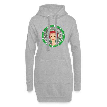 Femme de la Terre - Sweat-shirt à capuche long Femme - gris chiné - Devant