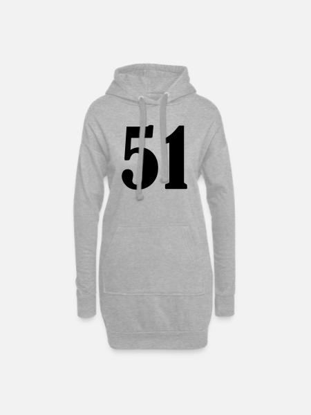 51 - Hoodie-Kleid - Grau meliert