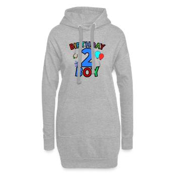 Birthday Boy 2 - Hoodie-Kleid - Grau meliert - Vorne